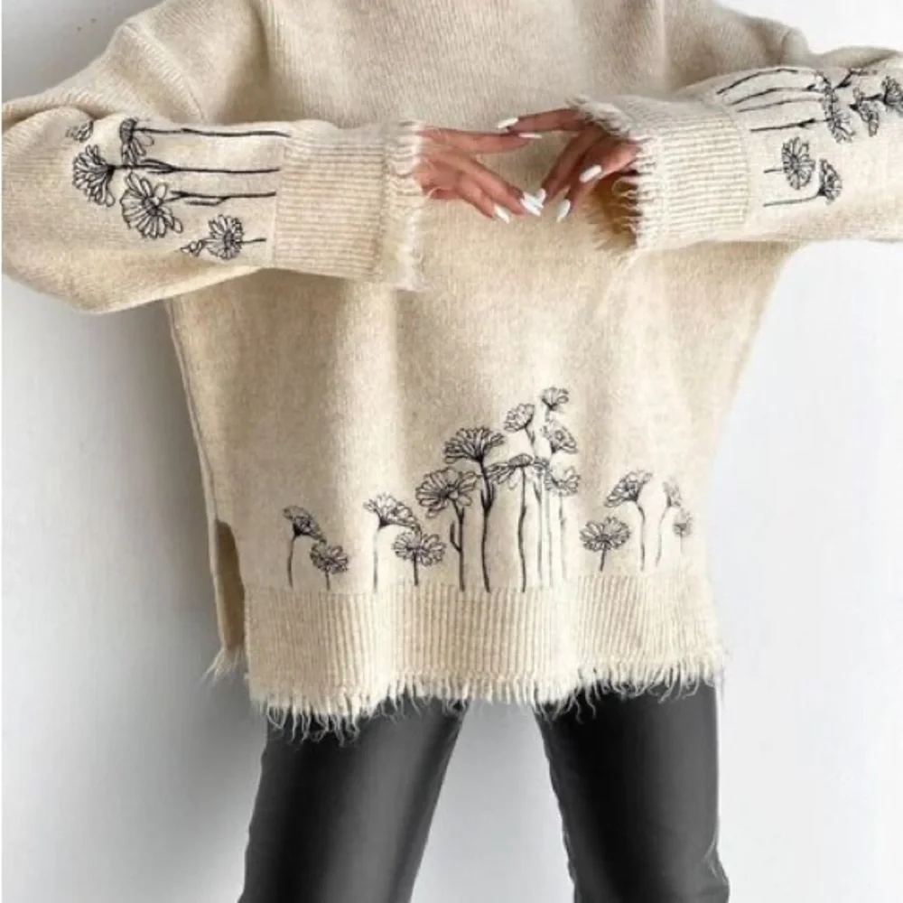 Zara Women's White and Cream Jumper - Picture 4 of 5